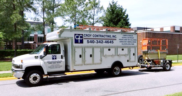 cci croy contracting inc truck at virginia work site