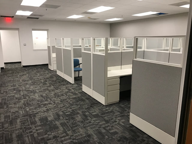 cubicle installation and interior office renovations at cox