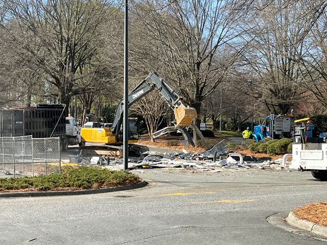 demolition at the wells fargo construction project by croy contracting