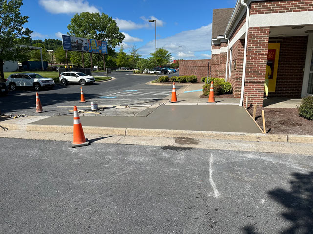 new concrete poured at wells fargo